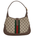 Balenciaga Hacker Project Jackie 1961, &pound;1,100, Handbags, Beige/Brown/Green/Red, Coated Canvas/Leather, Back view